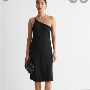 And other stories black one shoulder dress
